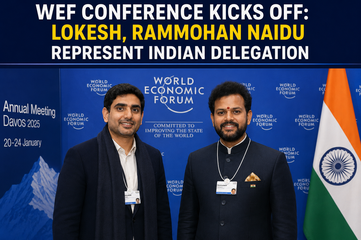 WEF Conference Kicks Off: Lokesh, Rammohan Naidu Represent Indian Delegation