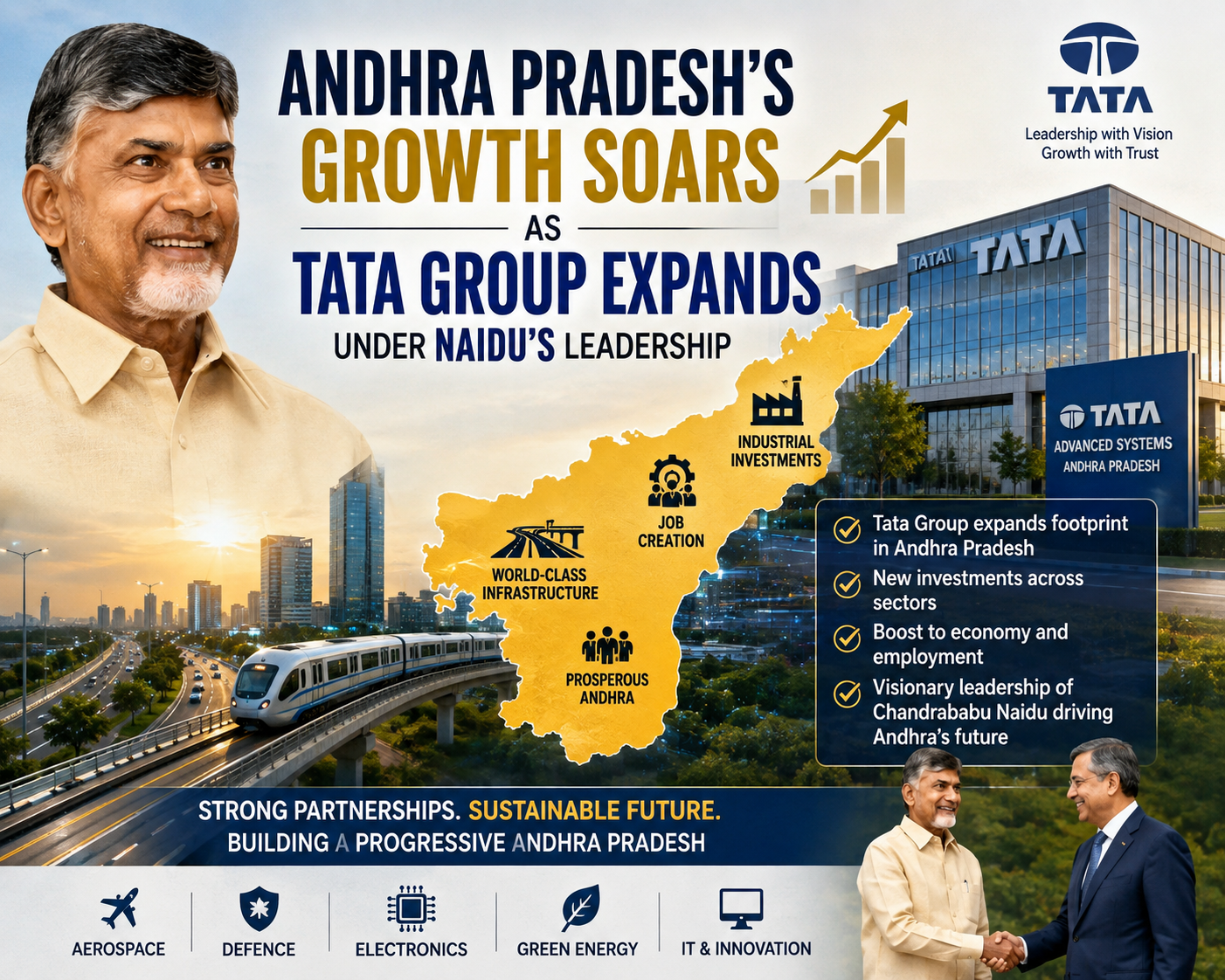 Andhra Pradesh’s Growth Soars as Tata Group Expands Under Naidu’s Leadership